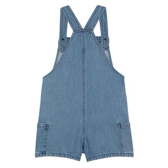 NWT Stella McCartney Kids Girl Embroidered Palms Denim Overalls Size 8 - Picture 2 of 9